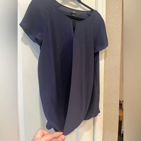 Navy Mossimo Polyester Blouse, Size Large. - Picture 2 of 8